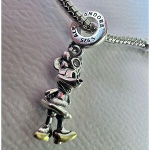 Disney 100th Anniversary Minnie Mouse Lab-Grown Diamond Dangle‎ Charm